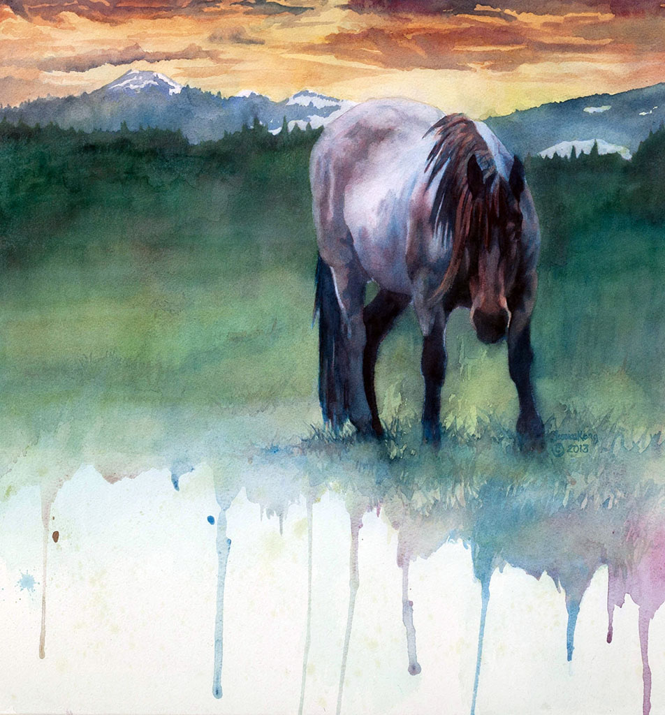 El Diablo Jessica Kong Western Watercolor Artist