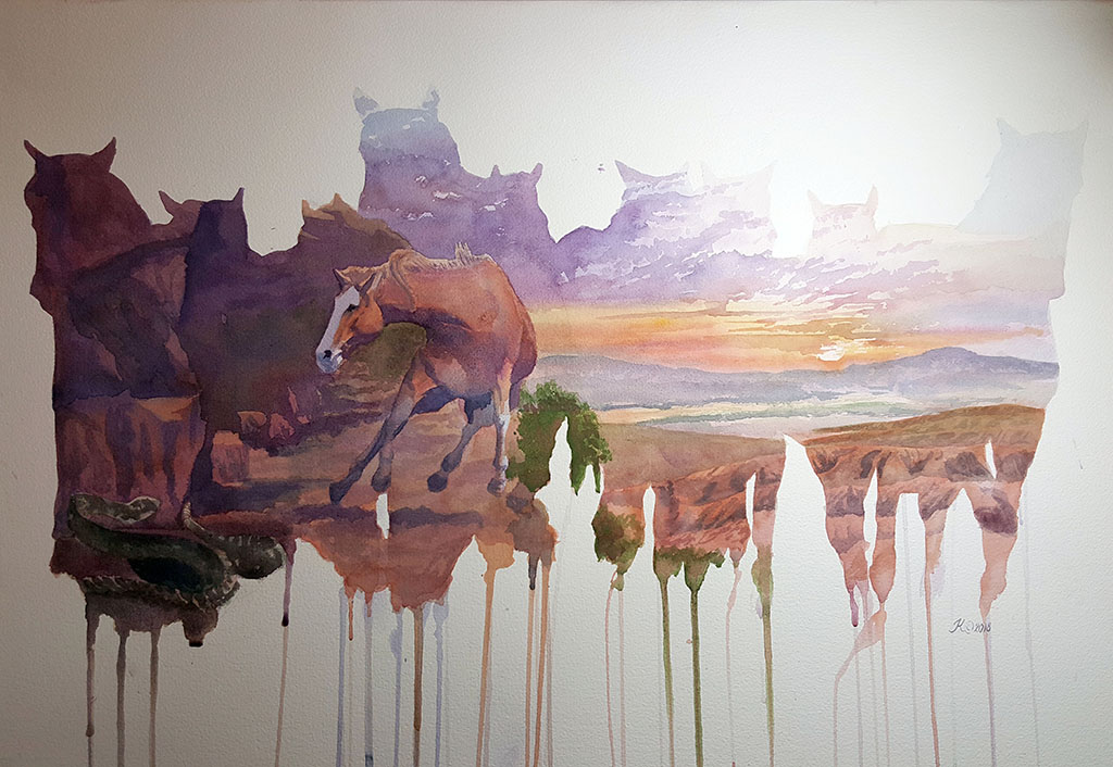 Rattler Pass Jessica Kong Western Watercolor Artist